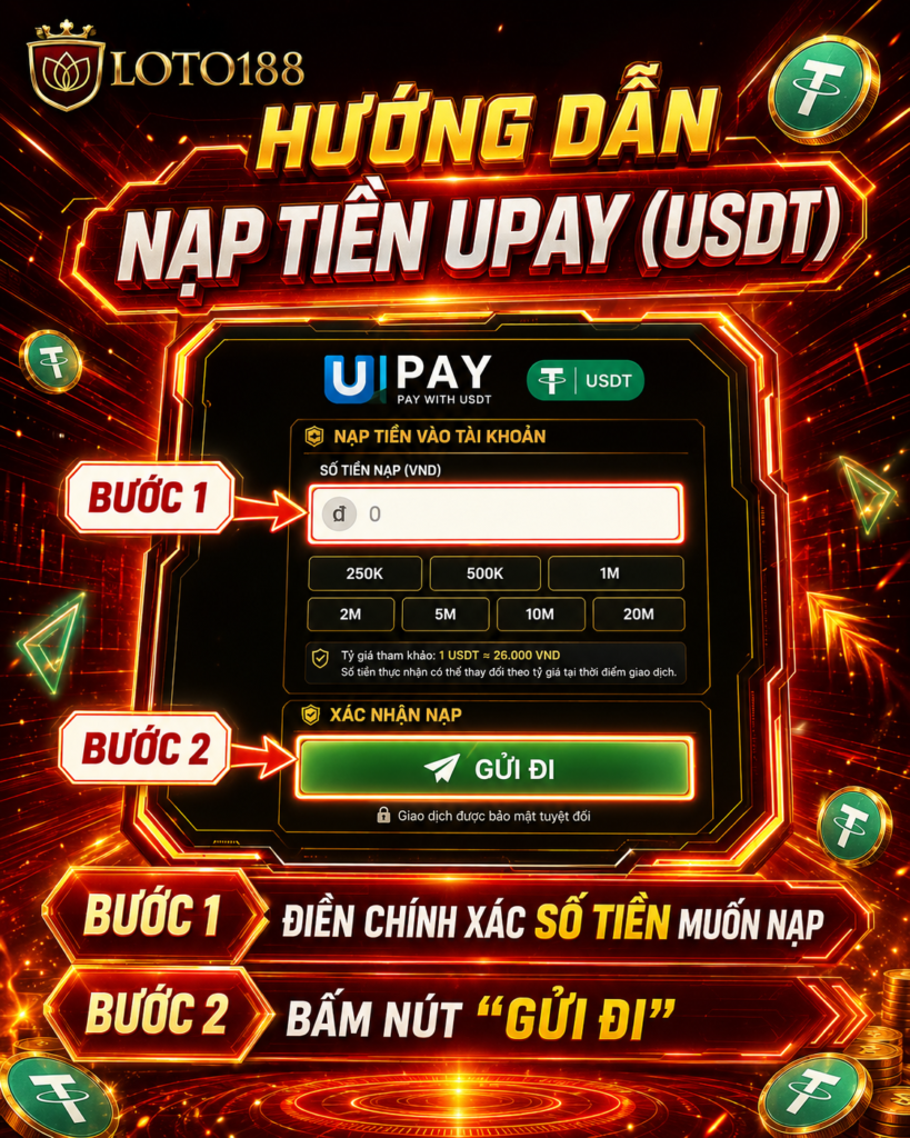 Hướng dẫn nạp tiền loto188 chi tiết từng bước