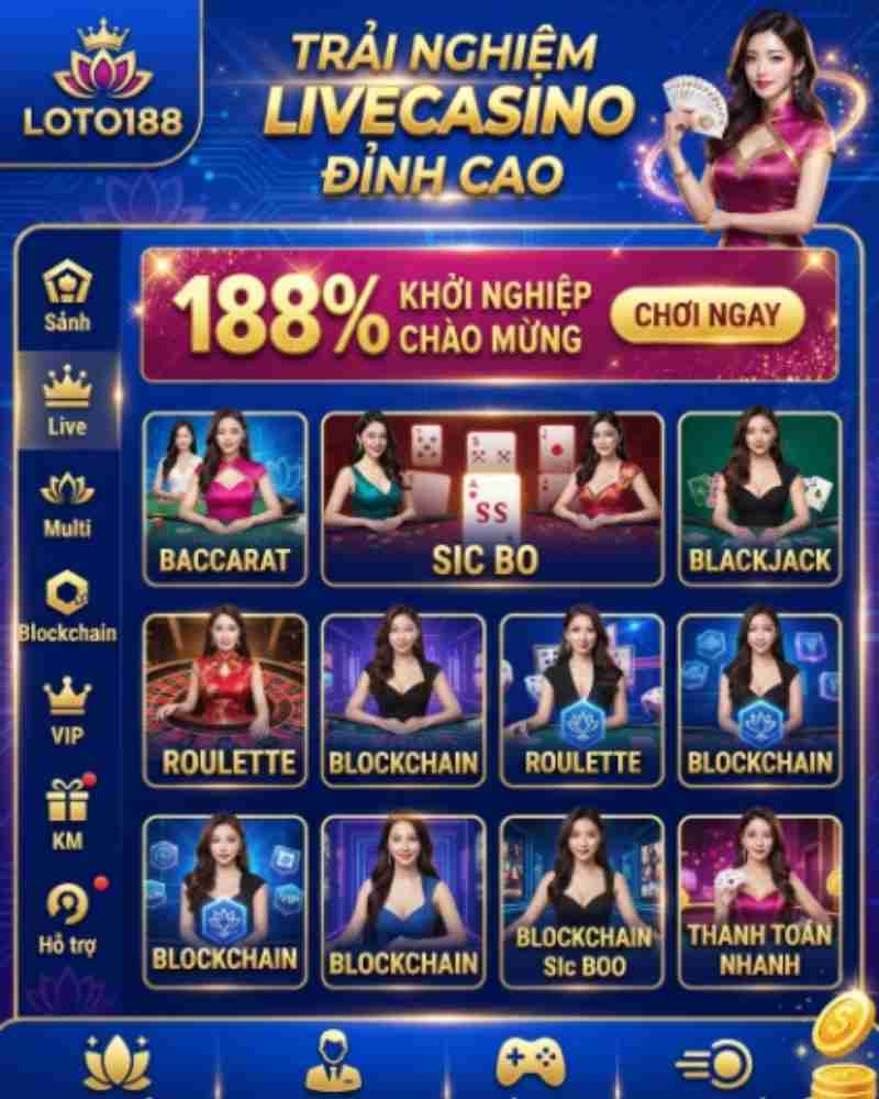 Tóm tắt cách chơi BBIN Casino Loto188 qua 7 bước