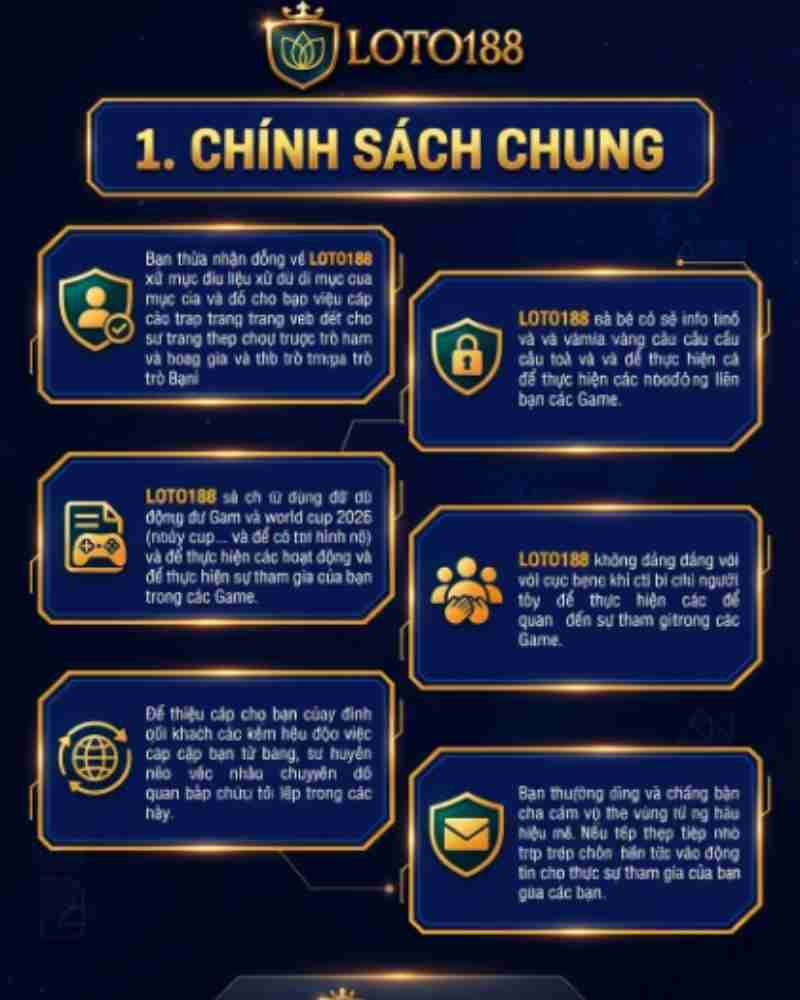 Chính sách chung của loto188