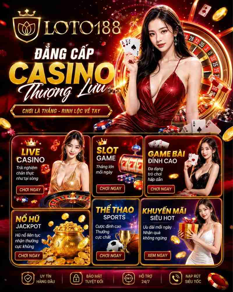 Hoàn Thua Casino Loto188 Ưu Đãi Khủng Cho Mọi Thành Viên