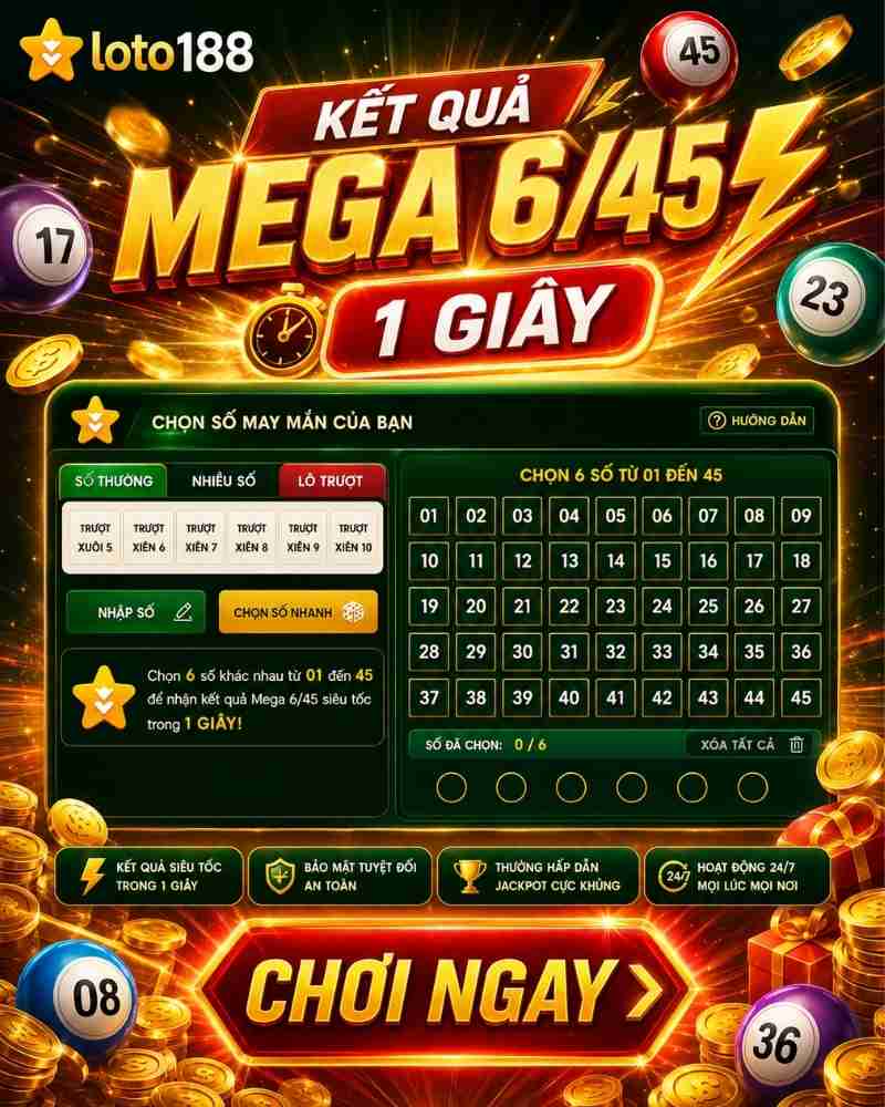 Các hình thức chọn số trong xổ số Mega 1 giây