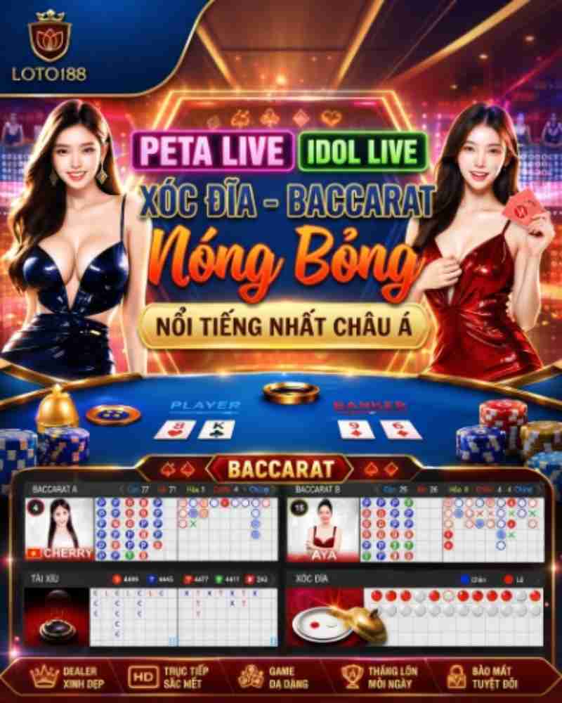 Các trò chơi phổ biến tại Peta Live Casino