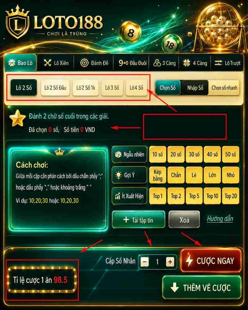 Cách Chơi Lô Xiên 2, Xiên 3 Và Xiên 4 Tại Loto188