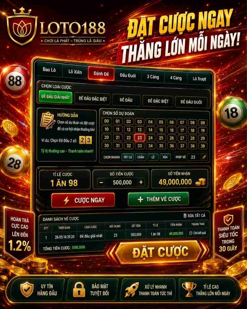 Các hình thức chơi xổ số miền Nam tại loto188